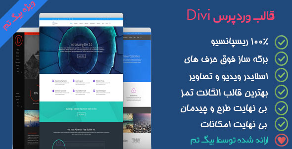 قالب وردپرس شرکتی Divi – پوسته تجاری